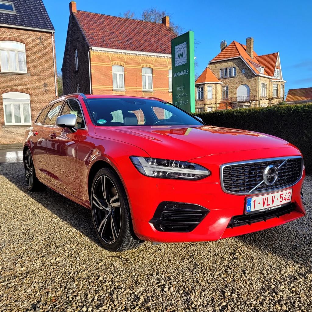 Volvo V90 T8 Twin engine 2019 R-Design, Auto's, V90, Dealer onderhouden, Apple Carplay, Te koop