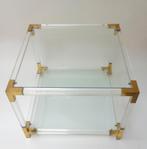 Table basse en plexi et laiton 1970 Hollywood Regency, Maison & Meubles, Tables | Tables de salon, Verre, Vintage hollywood regency jaren 70