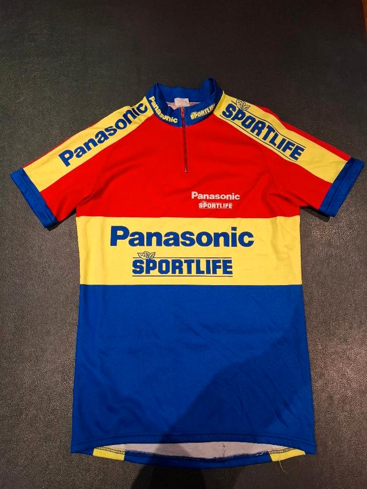 panasonic sportlife wielertrui koerstrui, Fietsen en Brommers, Fietsaccessoires | Fietskleding, Gebruikt, Bovenkleding, Overige maten