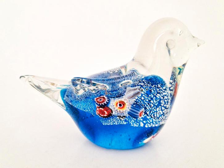 oiseau d'art en verre, Collections, Statues & Figurines, Utilisé, Animal, Enlèvement ou Envoi