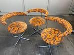 3 design stoelen sixties, Huis en Inrichting, Ophalen, Stof, Drie