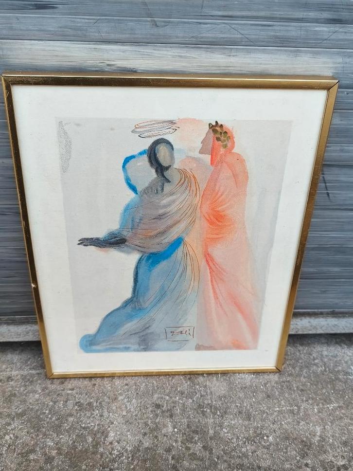 Lithographie signe Salvador Dali, Antiquités & Art, Art | Lithographies & Sérigraphies, Enlèvement ou Envoi