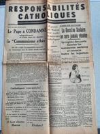 Oude krant "Responsabilités Catholiques" 30/3/1937, Verzamelen, Ophalen, 1920 tot 1940, Krant
