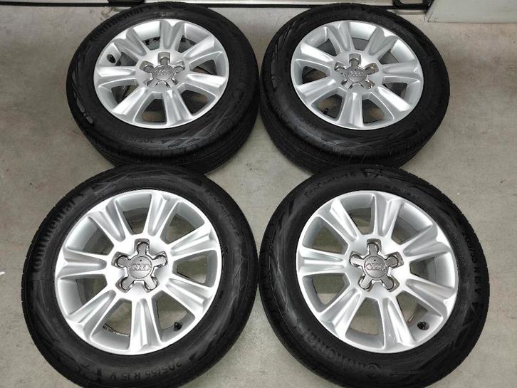 Originele 15 inch velgen met zomerbanden Audi A1, Auto-onderdelen, Banden en Velgen, Banden en Velgen, Zomerbanden, 15 inch, 205 mm