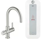 Grohe Red Duo avec chaudière de 7 litres, Enlèvement ou Envoi, Utilisé, Chrome, Robinet