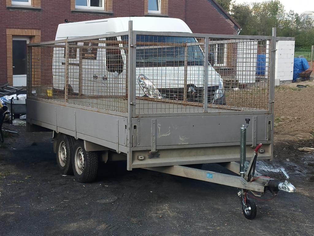 2,5t dubbelassige aanhangwagen, Ophalen of Verzenden, Gebruikt