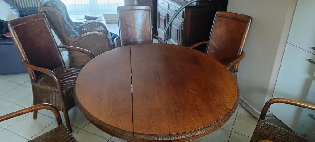 Prachtige Franse antiek eiken tafel, Antiek en Kunst, Ophalen of Verzenden