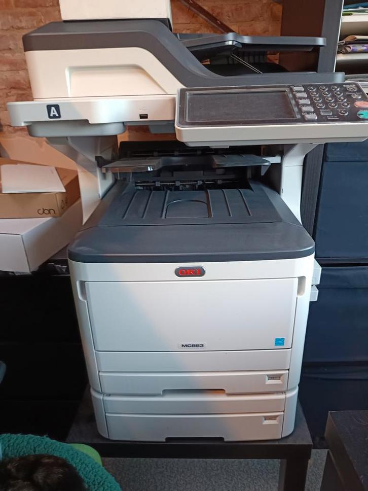oki mc853 professionele printercombinatie, Computers en Software, Printers, Zo goed als nieuw, All-in-one, Laserprinter, Faxen