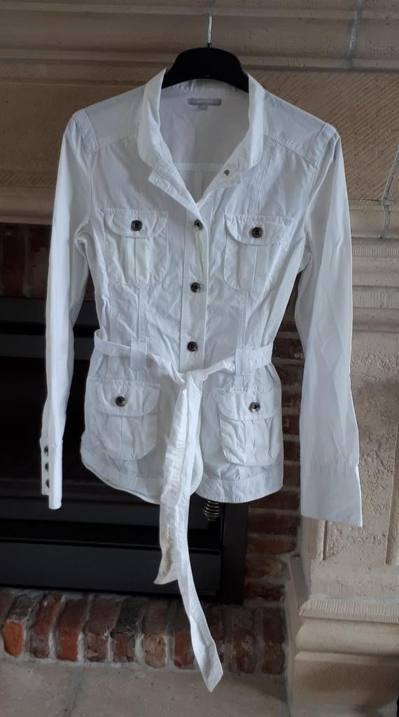 3Suisses - Veste boutonnée - blanche - taille 38, Taille 38/40 (M), 3 suisses, Porté, Blanc