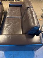Lederen zetels twee zit en drie zit, Huis en Inrichting, Fauteuils, Ophalen, Gebruikt, Leer