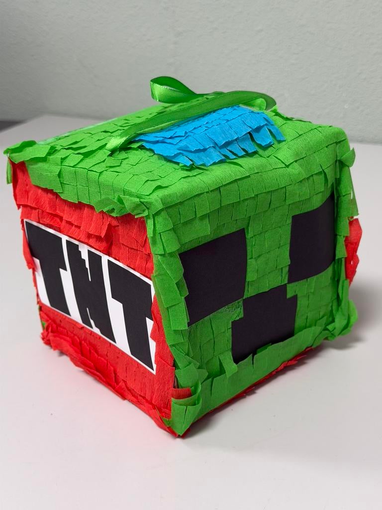 Minecraft Creeper TNT Piñata 16cm cado gift box game gaming, Ophalen of Verzenden, Nieuw, Cadeaudoos