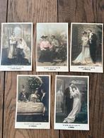 Romantische ansichtkaart De grote dagen van het jonge meisje, Verzamelen, Postkaarten | Themakaarten, Ophalen of Verzenden, Voor 1920