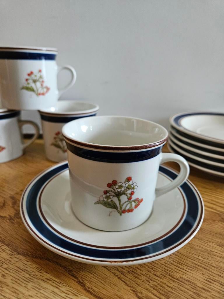 Set van 4 Chinese porseleinen theekopjes en 6 schoteltjes, Ophalen, Zo goed als nieuw, Overige stijlen, Kop(pen) en/of Schotel(s)