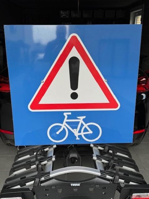Verkeersbord voor volgwagen, Fietsen en Brommers, Fietsen | Racefietsen, Zo goed als nieuw, Ophalen