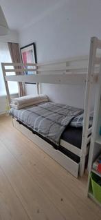 Lit superposé bois blanc avec tiroir de rangement, Enlèvement, Utilisé, Lits superposés
