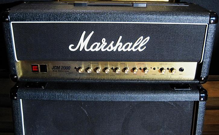 Half stack Marshall JCM 2000 DSL ( amp + cab ), Muziek en Instrumenten, Versterkers | Bas en Gitaar, Gebruikt, Gitaar, 100 watt of meer