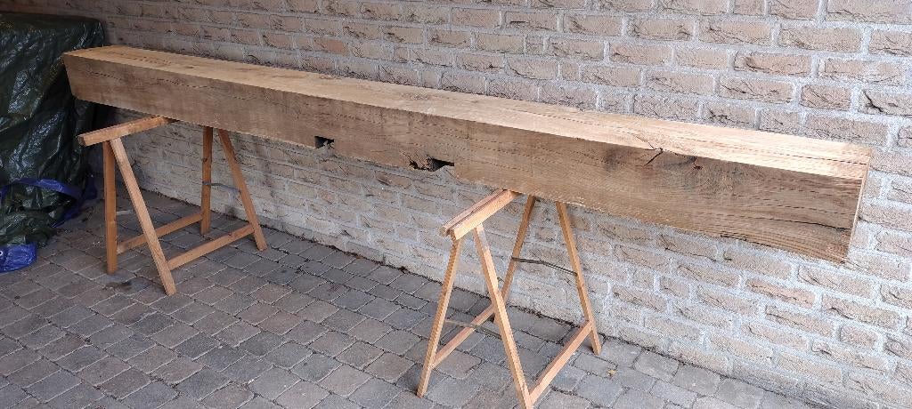 eiken balk 330cm op 26cm op 21cm, Ophalen, Gebruikt, 250 cm of meer, Balken