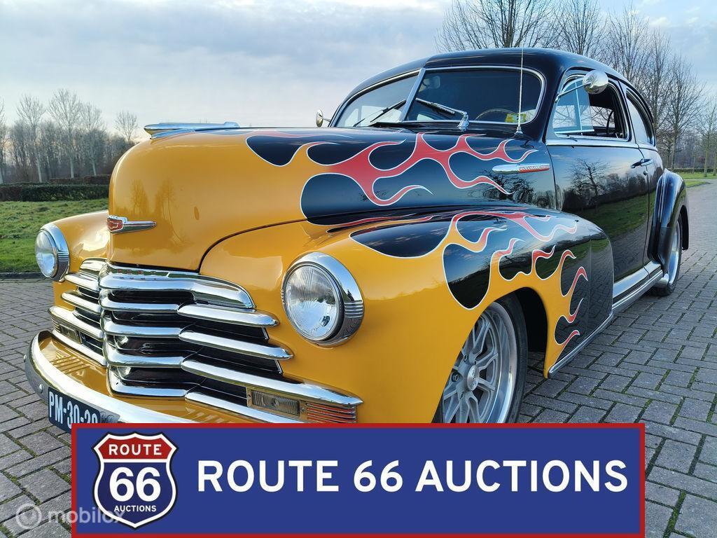 Chevrolet Fleetline Coupe | 1948 | Route 66 Auctions, Auto's, Chevrolet, Zwart, Bedrijf, Handgeschakeld