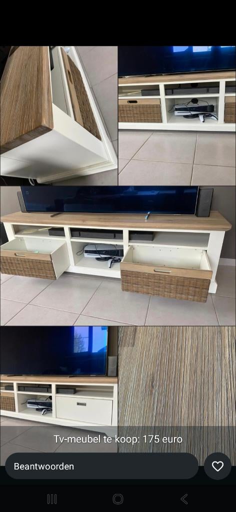 Tv kast, Ophalen, 100 tot 150 cm, 200 cm of meer, 50 tot 75 cm