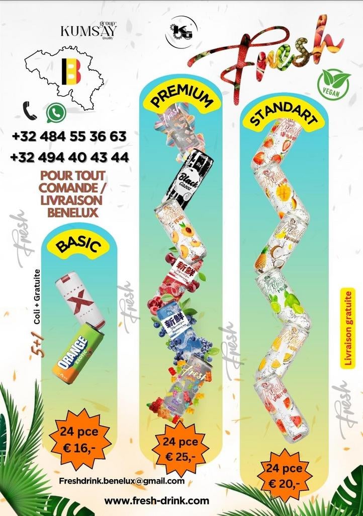 Fresh Drink  – Boisson tendance en Belgique | Livraison, Collections, Signets
