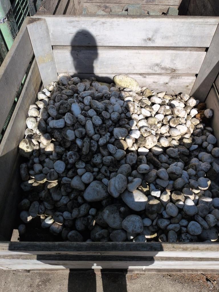 Halve palox witte keien, Ophalen