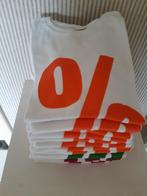Bedrukte T-shirts met %, Verschillende maten, Ophalen