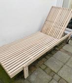 Ligstoel acaciahout, Tuin en Terras, Ophalen, Zo goed als nieuw, Hout, Verstelbaar