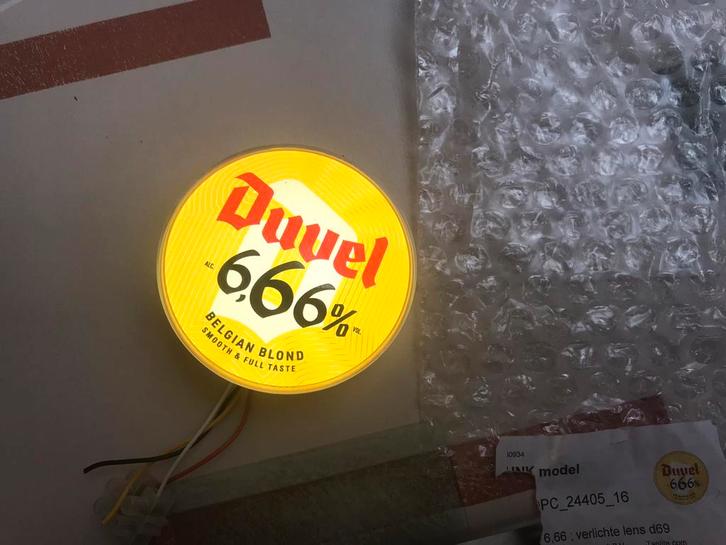 Duvel 6,66% taplens met verlichting, nieuw, Verzamelen, Biermerken, Nieuw, Overige typen, Duvel, Ophalen of Verzenden