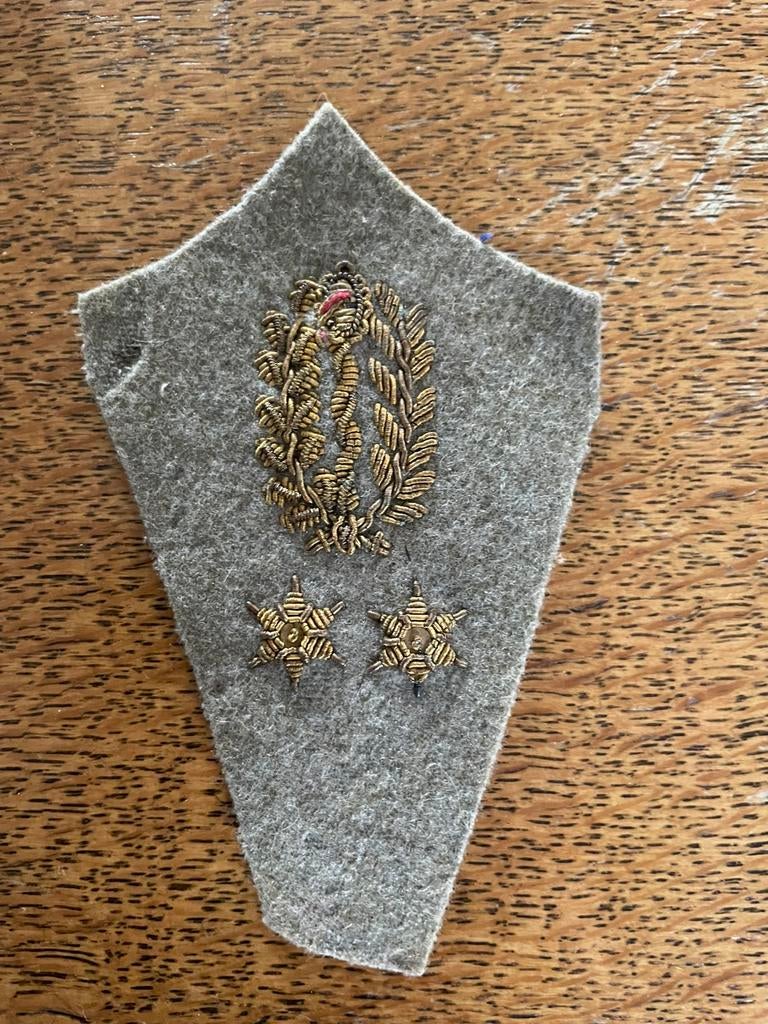 Miroir de col WO1/WW2 Medical Lieutenant, Envoi, Armée de terre, Emblème ou Badge