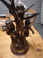 Prachtig beeld van 3 engelen  gesigneerd, Antiek en Kunst, Ophalen