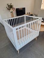 Wit park met houttinten met toebehoren, Kinderen en Baby's, Ophalen, Gebruikt, Rechthoekig, In hoogte verstelbaar