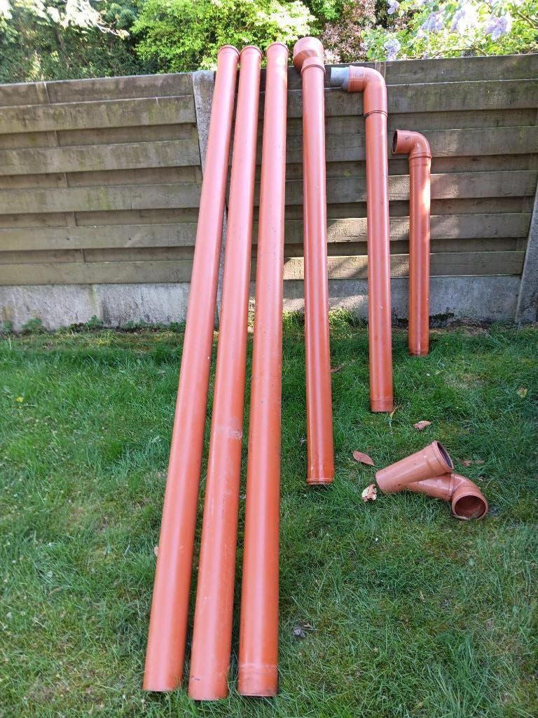 PVC buizen, Doe-het-zelf en Bouw, Buizen en Afvoer, Ophalen, Zo goed als nieuw, PVC, Bochten