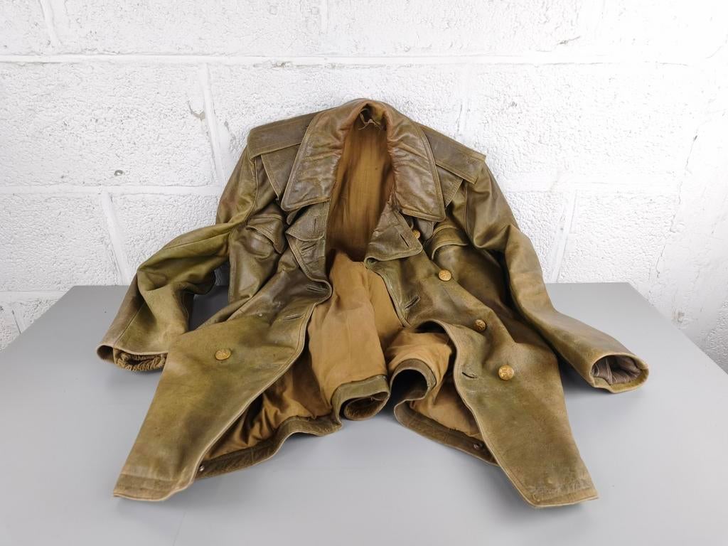 Lederen motorvest Belgisch leger, Ophalen of Verzenden, ., ., .