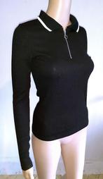 Blouse polo stijl zwart wit met rits New Look XS of 34, Enlèvement ou Envoi, Neuf, Taille 34 (XS) ou plus petite, Noir