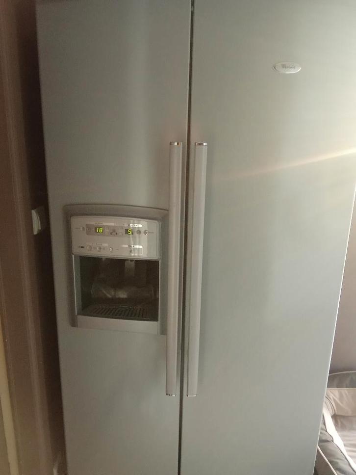 Side by side koelkast Whirlpool Amerikaanse koelkast vriezer, Electroménager, Congélateurs, Utilisé, Autoportant, Congélateur