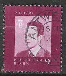 Belgique 1980 - Yvert/OBP 1986 - Roi Baudouin (ST), Timbres & Monnaies, Timbres | Europe | Belgique, Affranchi, Maison royale