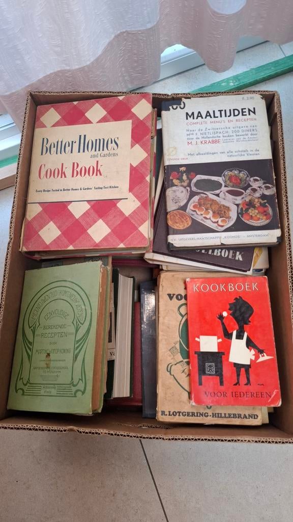 Lot vintage kookboeken, Enlèvement