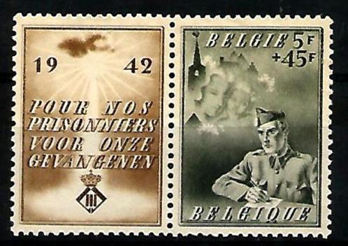 1942 Voor de krijgsgevangenen OBP 602**, Postzegels en Munten, Postzegels | Europa | België, Postfris, Orginele gom, Overig, Zonder stempel