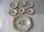 Antieke porseleinen chocoladeset, bloemendecoratie, Antiek en Kunst, Ophalen