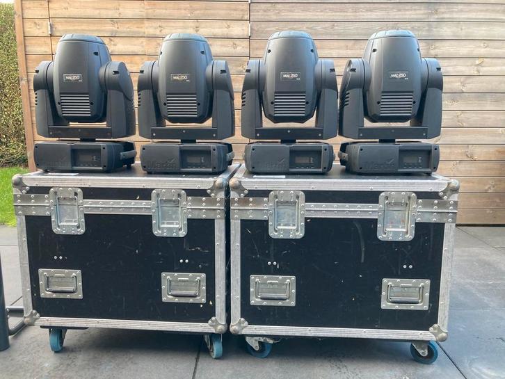 4x Martin MAC 250 Krypton + 2x dual flightcase, Muziek en Instrumenten, Licht en Laser, Gebruikt, Licht, Ophalen