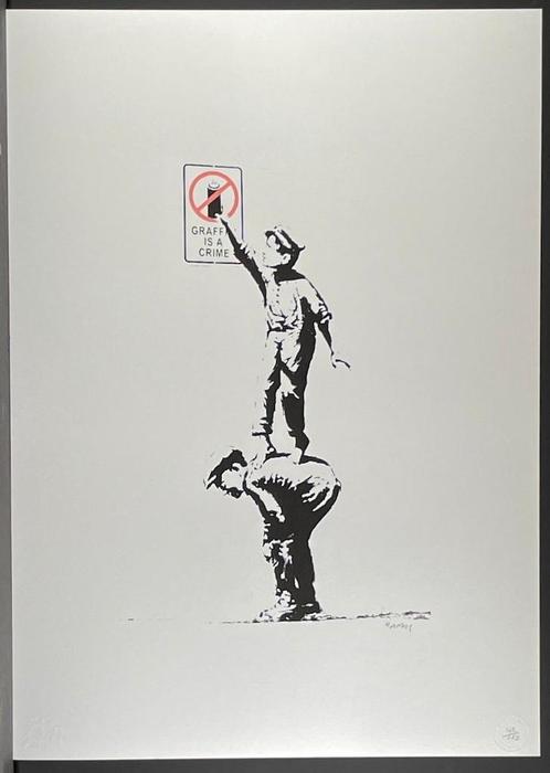 Banksy - Graffiti is a Crime, Antiek en Kunst, Kunst | Litho's en Zeefdrukken, Ophalen of Verzenden