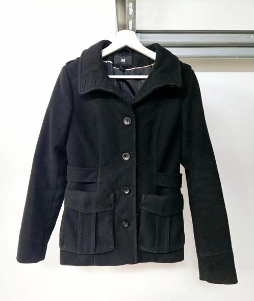 Manteau noir H&M 20€, Vêtements | Femmes, Vestes | Hiver, Comme neuf, Taille 38/40 (M), Noir, Enlèvement