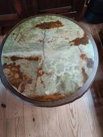 Antieke bijzettafel/salontafel/plantentafel marmer en hout, Antiek en Kunst, Ophalen