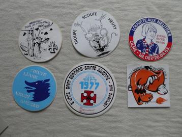 Lot de 6 autocollants publicitaires vintages scoutisme beschikbaar voor biedingen