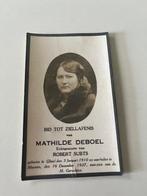 Rouwkaart M. Deboel  Gheel 1910 + Meenen 1937, Carte de condoléances, Envoi