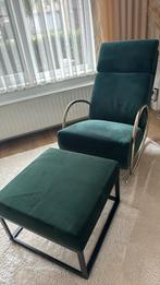 Fauteuil met poef, Huis en Inrichting, Ophalen, Minder dan 75 cm, Zo goed als nieuw, Stof