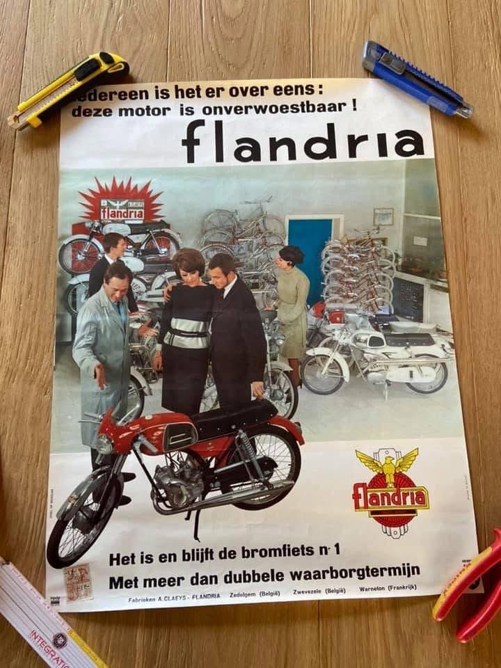 Flandria affiches, Fietsen en Brommers, Brommers | Oldtimers, Overige merken, Ophalen