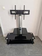 Meuble TV étagéres en verre et support écran pivotant, TV, Hi-fi & Vidéo, Enlèvement, Comme neuf