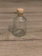 15 Glazen flesjes lengte 8 cm met kurk dopje, Ophalen of Verzenden, Nieuw