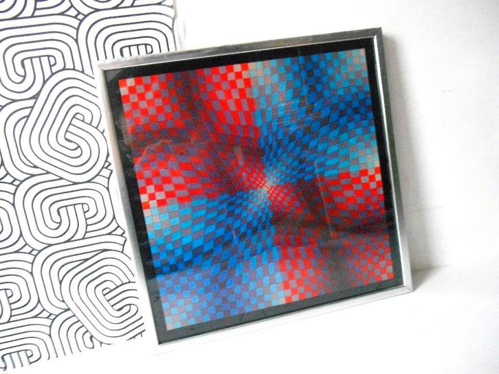Op-Art van Victor Vasarely - Pauk-Arny  (42 x 42 cm), Antiek en Kunst, Kunst | Designobjecten, Ophalen of Verzenden